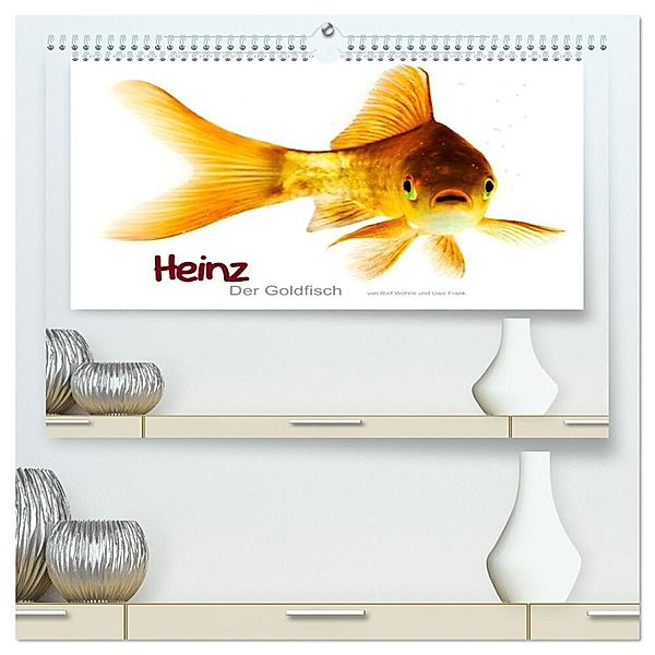 Heinz - Der Goldfisch (hochwertiger Premium Wandkalender 2024 DIN A2 quer), Kunstdruck in Hochglanz, Ralf Wehrle & Uwe Frank www.blackwhite.de