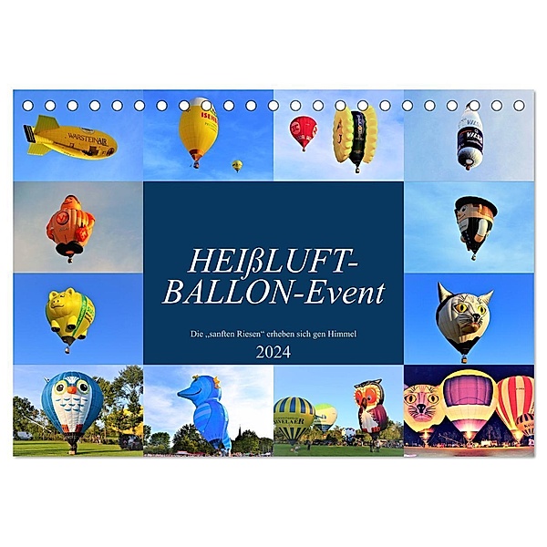 HEIßLUFT-BALLON-Event (Tischkalender 2024 DIN A5 quer), CALVENDO Monatskalender, Günther Klünder