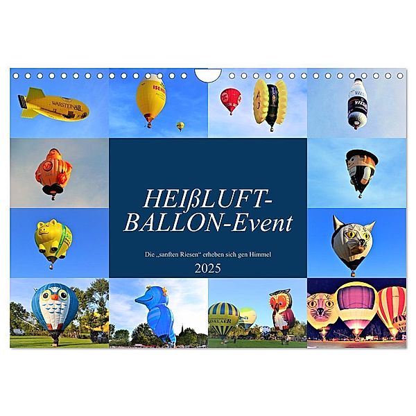 HEIßLUFT-BALLON-Event (Wandkalender 2025 DIN A4 quer), CALVENDO Monatskalender, Calvendo, Günther Klünder