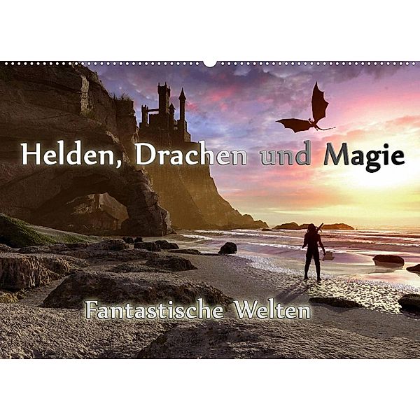 Helden, Drachen und Magie (Wandkalender 2023 DIN A2 quer), Karsten Schröder