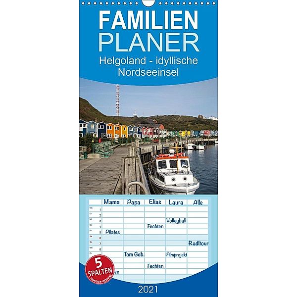 Helgoland - idyllische Nordseeinsel - Familienplaner hoch (Wandkalender 2021 , 21 cm x 45 cm, hoch), Andrea Potratz