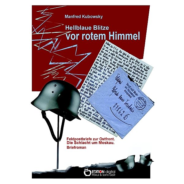 Hellblaue Blitze vor rotem Himmel, Manfred Kubowsky