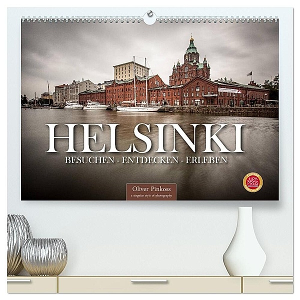 Helsinki / Besuchen - Entdecken - Erleben (hochwertiger Premium Wandkalender 2024 DIN A2 quer), Kunstdruck in Hochglanz, Oliver Pinkoss