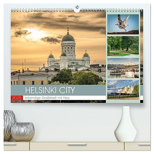 HELSINKI CITY (hochwertiger Premium Wandkalender 2025 DIN A2 quer), Kunstdruck in Hochglanz, Calvendo, Dieter Gödecke