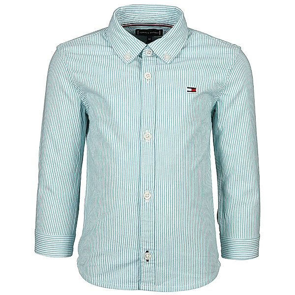 TOMMY HILFIGER Hemd SEERSUCKER STRIPE in exotic teal