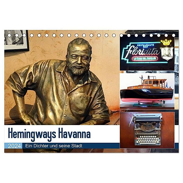 Hemingways Havanna - Ein Dichter und seine Stadt (Tischkalender 2024 DIN A5 quer), CALVENDO Monatskalender, Henning von Löwis of Menar