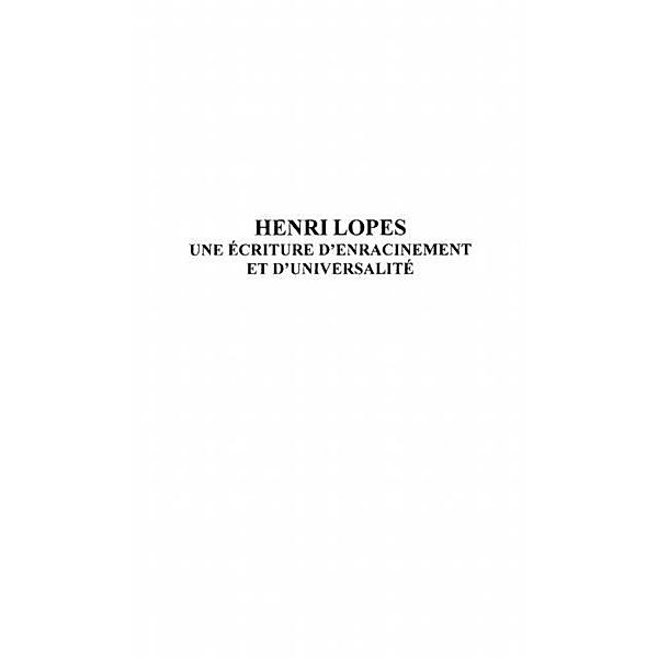 Henri Lopes / Hors-collection, Collectif