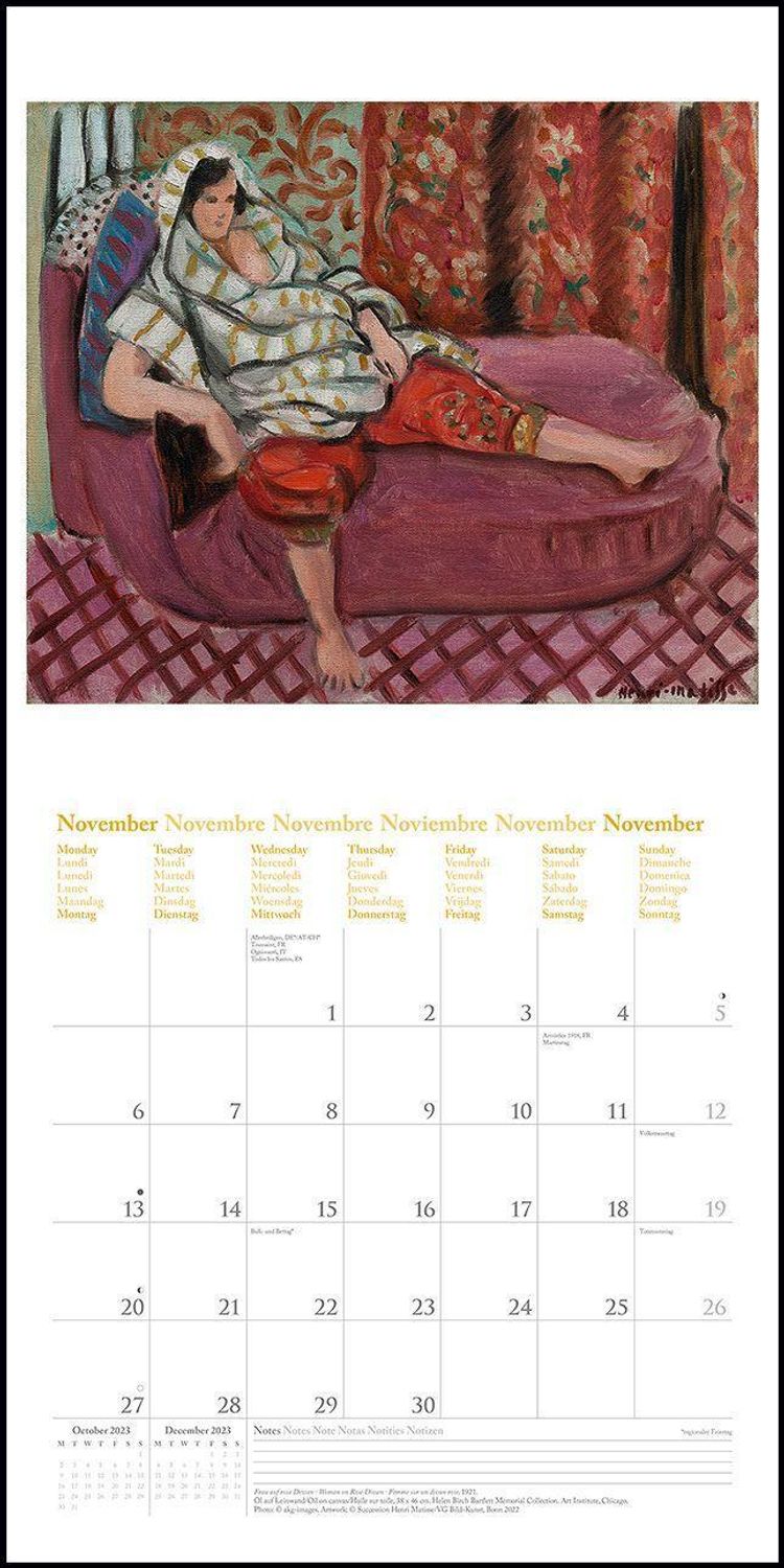 Henri Matisse 2023 - Wand-Kalender - Broschüren-Kalender - 30x30 - 30x60  geöffnet - Kunst-Kalender - Kalender bestellen