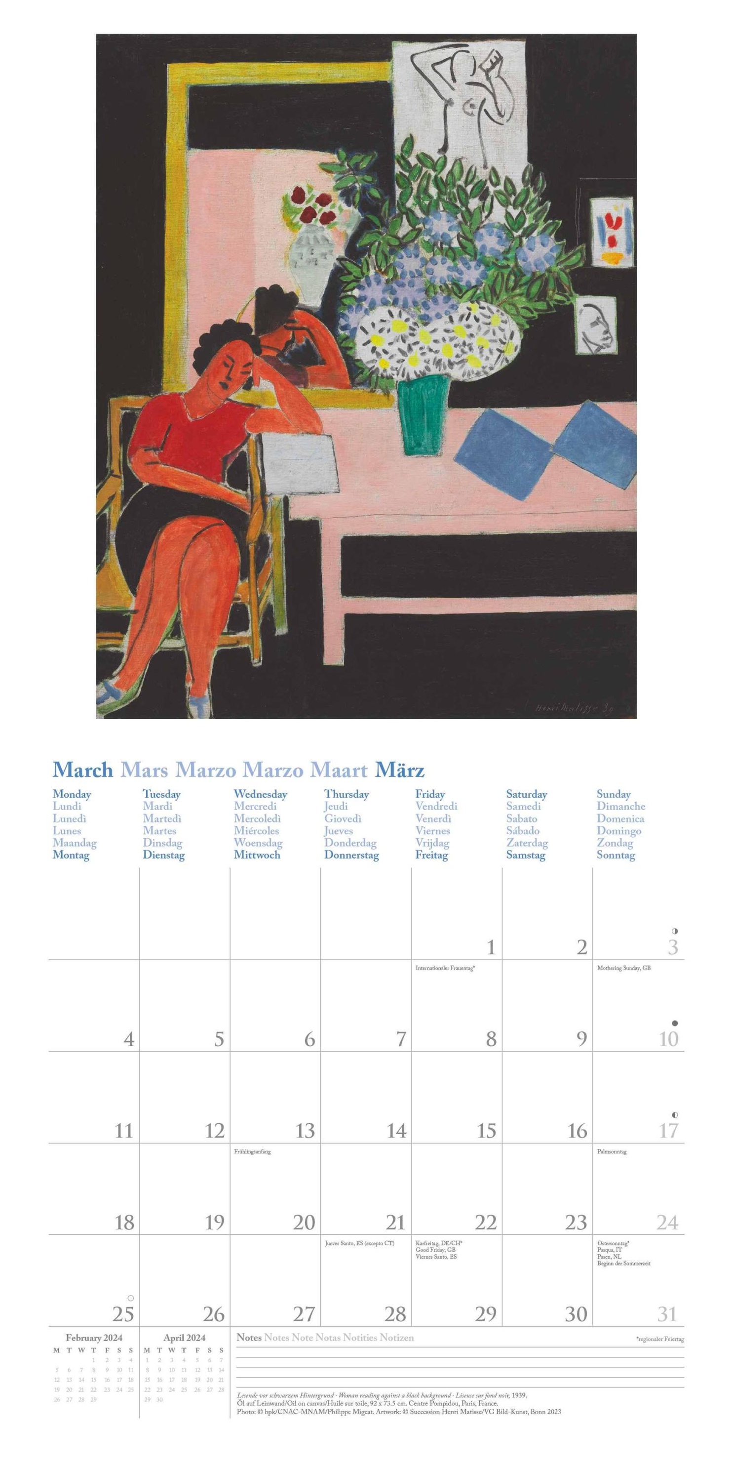 Henri Matisse 2024 WandKalender BroschürenKalender 30x30