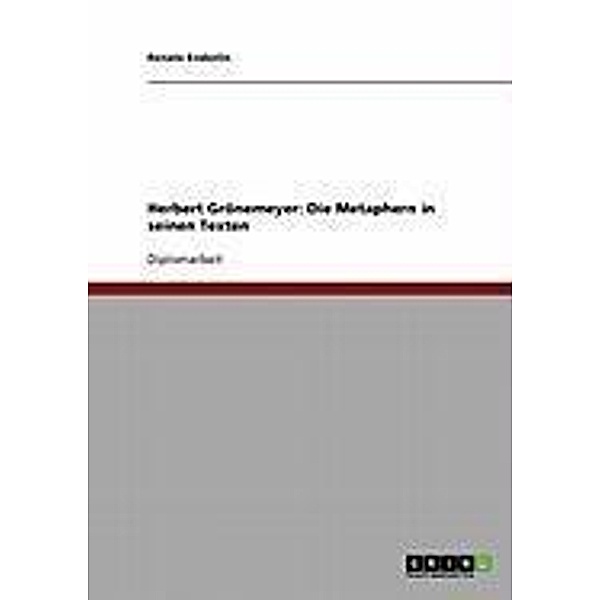 Herbert Grönemeyer: Die Metaphern in seinen Texten, Renate Enderlin