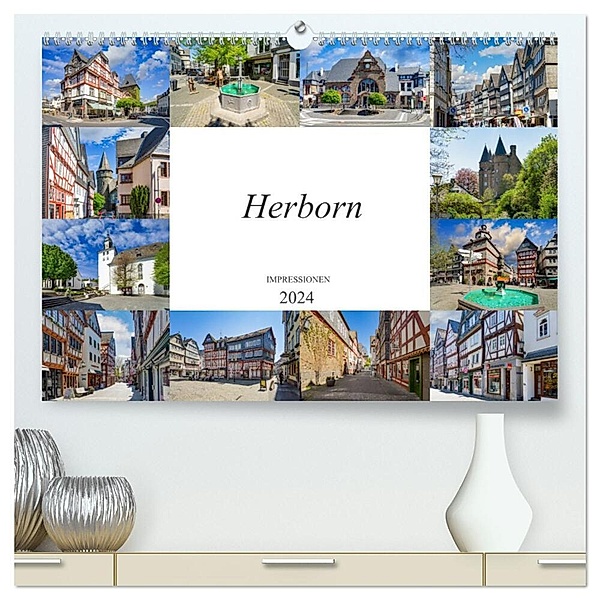 Herborn Impressionen (hochwertiger Premium Wandkalender 2024 DIN A2 quer), Kunstdruck in Hochglanz, Dirk Meutzner