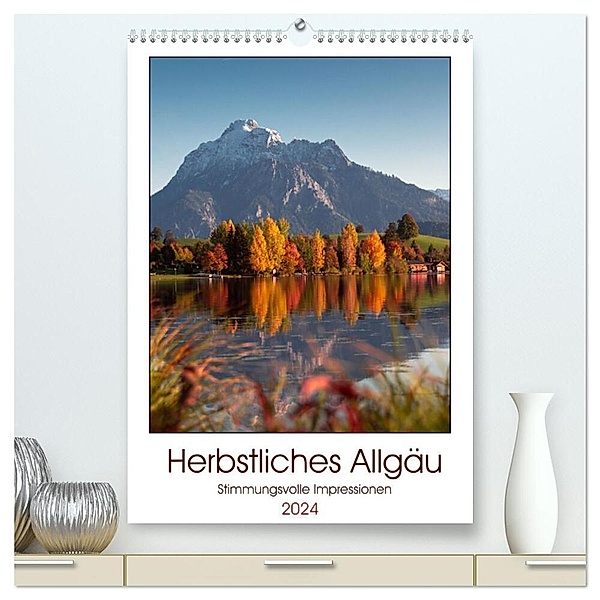 Herbstliches Allgäu (hochwertiger Premium Wandkalender 2024 DIN A2 hoch), Kunstdruck in Hochglanz, Marcus Hennen