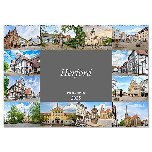 Herford Impressionen (Wandkalender 2025 DIN A2 quer), CALVENDO Monatskalender, Calvendo, Dirk Meutzner
