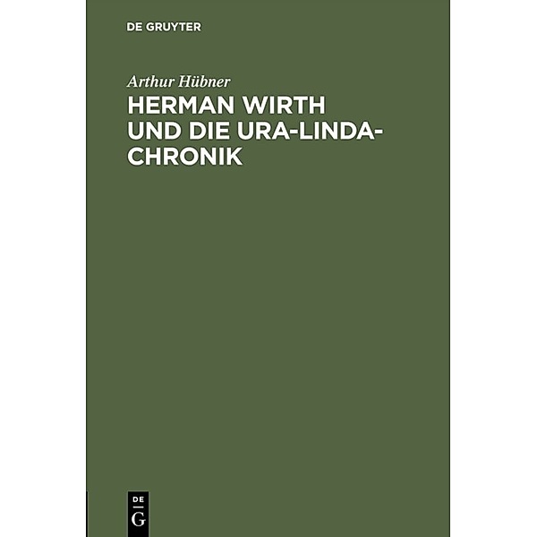 Herman Wirth und die Ura-Linda-Chronik, Arthur Hübner
