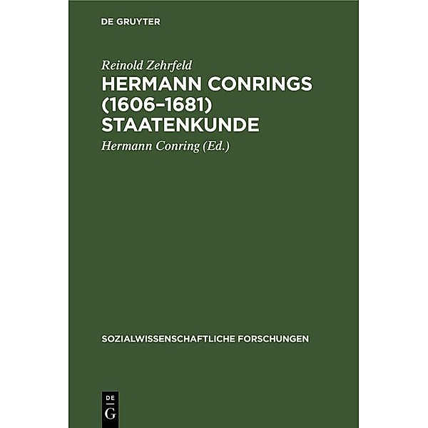 Hermann Conrings (1606-1681) Staatenkunde, Reinold Zehrfeld