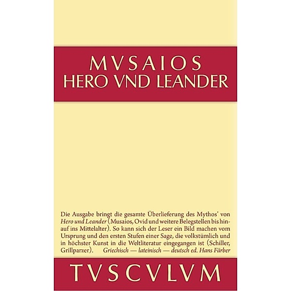 Hero und Leander und die weiteren antiken Zeugnisse, Musaios