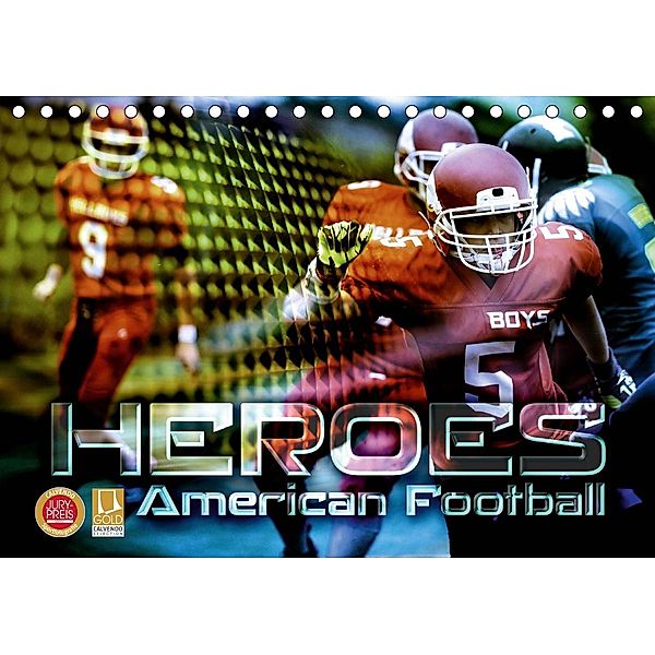 HEROES - American Football (Tischkalender 2021 DIN A5 quer), Renate Bleicher