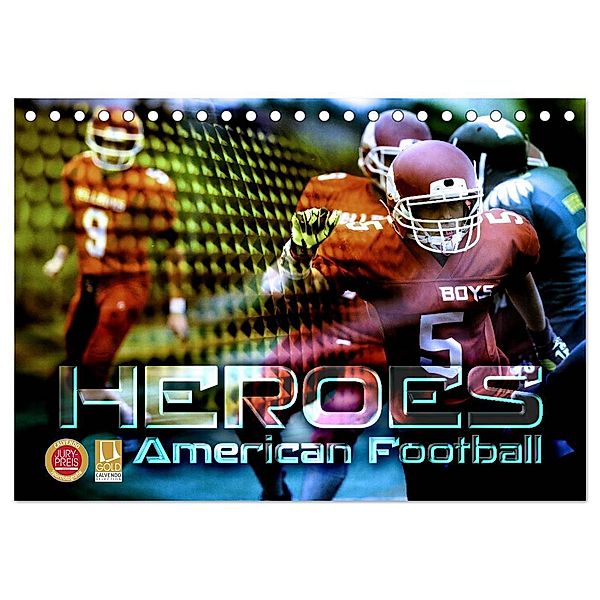 HEROES - American Football (Tischkalender 2024 DIN A5 quer), CALVENDO Monatskalender, Renate Bleicher