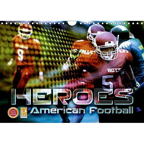 HEROES - American Football (Wandkalender 2019 DIN A4 quer), Renate Bleicher