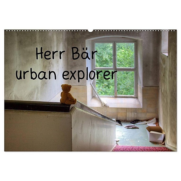 Herr Bär urban explorer (Wandkalender 2024 DIN A2 quer), CALVENDO Monatskalender, Oliver Buchmann
