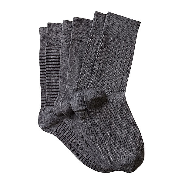 Herren Comfort Socken, grau-gemustert (Größe: 43-46)