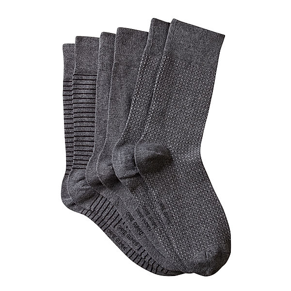 Herren Comfort Socken, grau-gemustert (Grösse: 43-46)