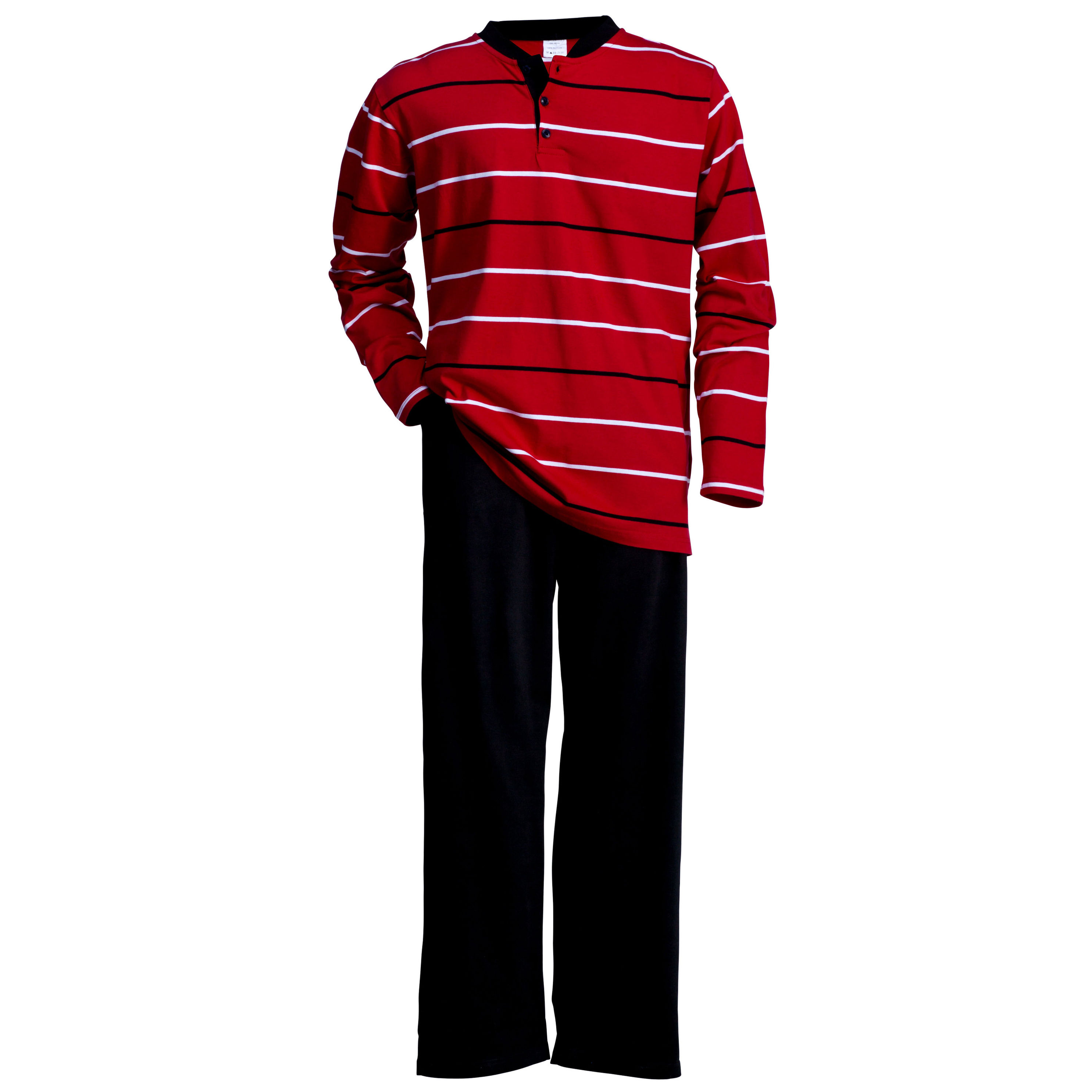 Herren Schlafanzug 2-teilig, rot schwarz Größe: 50 52 | Weltbild.de