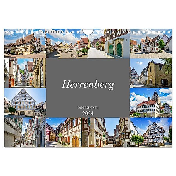 Herrenberg Impressionen (Wandkalender 2024 DIN A4 quer), CALVENDO Monatskalender, Dirk Meutzner