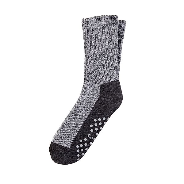 Herrensocken antirutsch, grau,  2 Paar , (Grösse: 39-42)