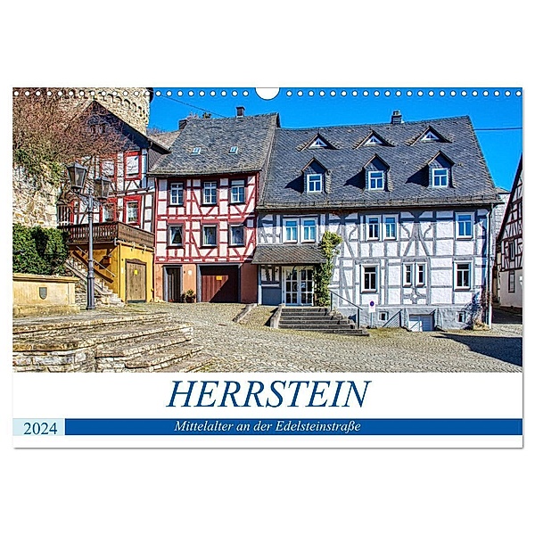 Herrstein - Mittelalter an der Edelsteinstrasse (Wandkalender 2024 DIN A3 quer), CALVENDO Monatskalender, Thomas Bartruff
