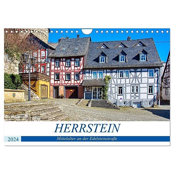 Herrstein - Mittelalter an der Edelsteinstraße (Wandkalender 2024 DIN A4 quer), CALVENDO Monatskalender, Thomas Bartruff