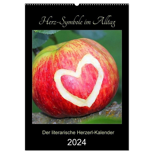 Herz-Symbole im Alltag 2024 (Wandkalender 2024 DIN A2 hoch), CALVENDO Monatskalender, SusaZoom
