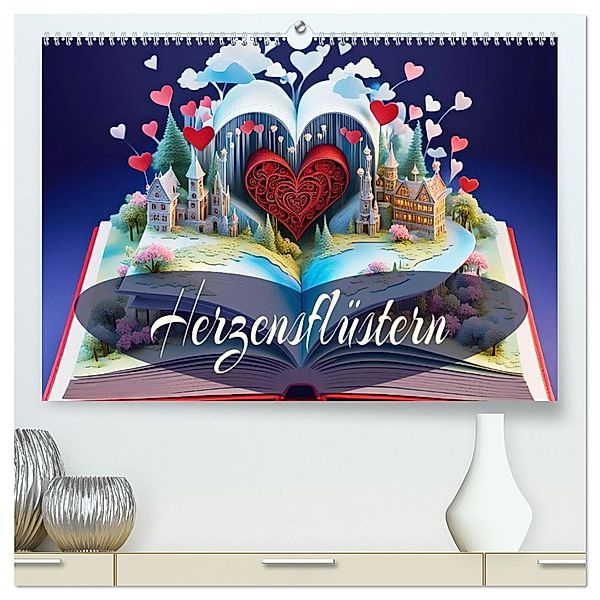 Herzensflüstern (hochwertiger Premium Wandkalender 2025 DIN A2 quer), Kunstdruck in Hochglanz, Calvendo, Dusanka Djeric