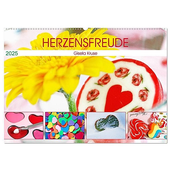 Herzensfreude (Wandkalender 2025 DIN A2 quer), CALVENDO Monatskalender, Calvendo, Gisela Kruse