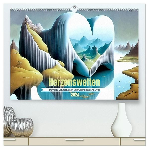 Herzenswelten (hochwertiger Premium Wandkalender 2024 DIN A2 quer), Kunstdruck in Hochglanz, Garrulus glandarius