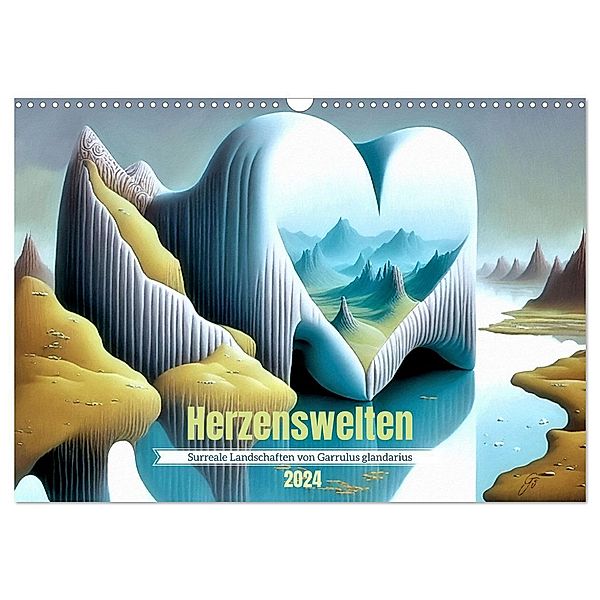 Herzenswelten (Wandkalender 2024 DIN A3 quer), CALVENDO Monatskalender, Garrulus glandarius