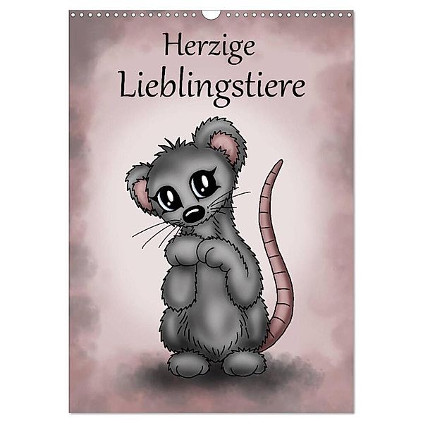Herzige Lieblingstiere (Wandkalender 2024 DIN A3 hoch), CALVENDO Monatskalender, Pezi Creation / Petra Haberhauer
