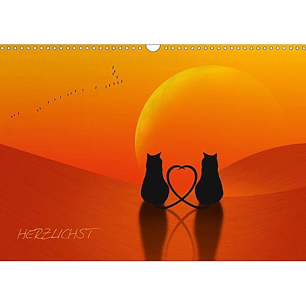 HERZLICHST (Wandkalender 2021 DIN A3 quer), MaBu