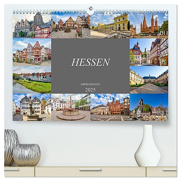 Hessen Impressionen (hochwertiger Premium Wandkalender 2025 DIN A2 quer), Kunstdruck in Hochglanz, Calvendo, Dirk Meutzner