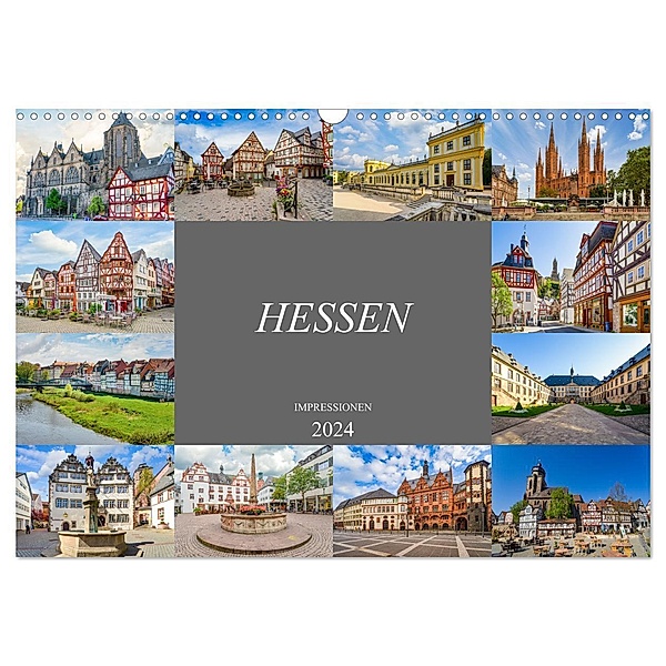 Hessen Impressionen (Wandkalender 2024 DIN A3 quer), CALVENDO Monatskalender, Dirk Meutzner