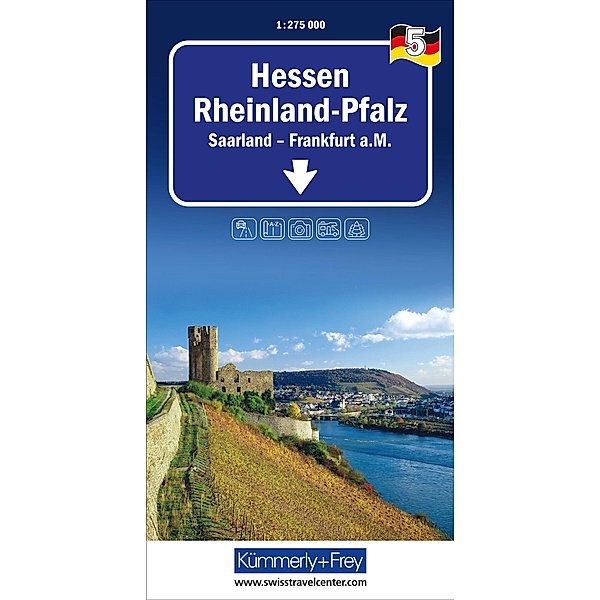 Hessen Rheinland-Pfalz, Nr. 05, Regionalstrassenkarte 1:275'000