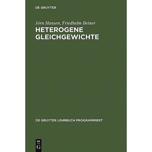 Heterogene Gleichgewichte, Jörn Hansen, Friedhelm Beiner