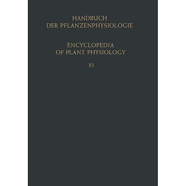 Heterotrophie / Heterotrophy / Handbuch der Pflanzenphysiologie Encyclopedia of Plant Physiology Bd.11