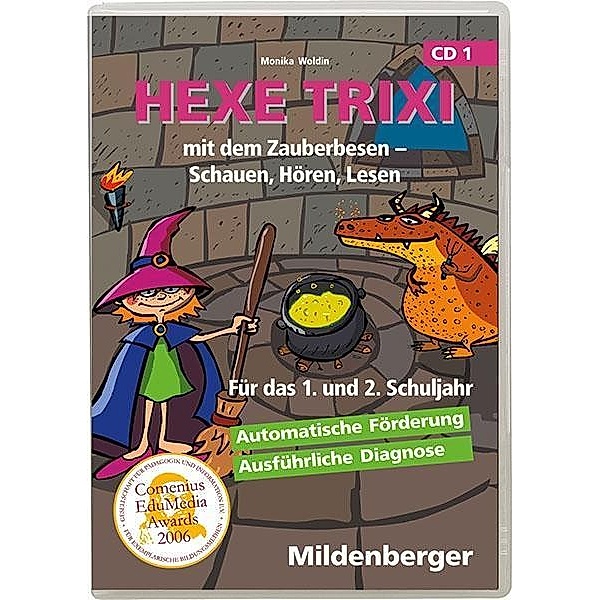 Hexe Trixi mit dem Zauberbesen, Schauen, Hören, Lesen, 1 CD-ROM (Homeversion), Monika Woldin
