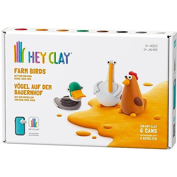 Tomy HEY CLAY Vögel 6 Dosen Set