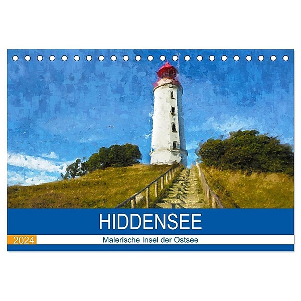 Hiddensee - Malerische Insel der Ostsee (Tischkalender 2024 DIN A5 quer), CALVENDO Monatskalender, Anja Frost