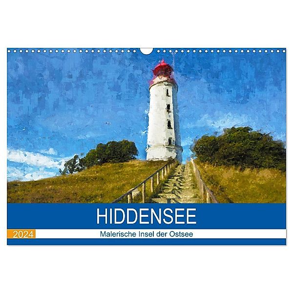 Hiddensee - Malerische Insel der Ostsee (Wandkalender 2024 DIN A3 quer), CALVENDO Monatskalender, Anja Frost