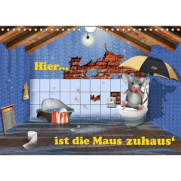 Hier ist die Maus zuhaus' (Wandkalender 2023 DIN A4 quer), Monika Jüngling alias Mausopardia