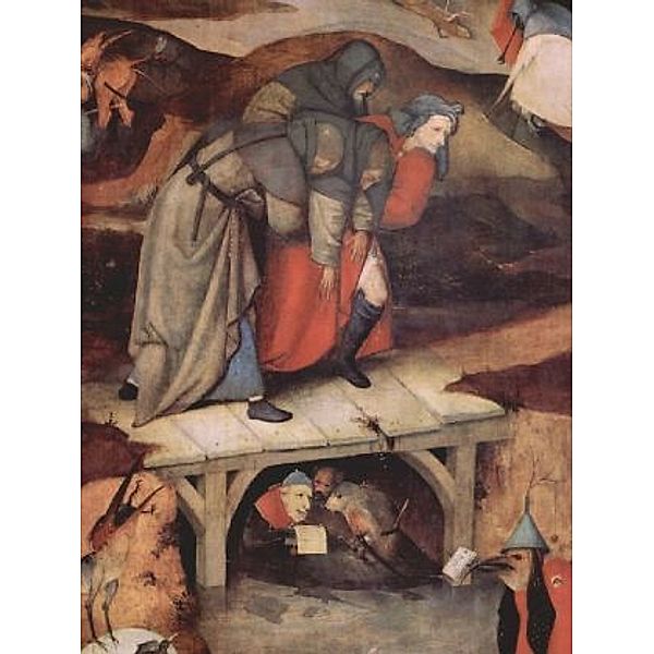 Hieronymus Bosch - Antoniusaltar, Triptychon, Mitteltafel: Versuchung des Hl. Antonius, Detail - 100 Teile (Puzzle)