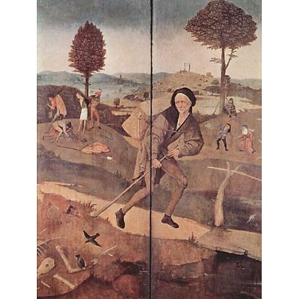 Hieronymus Bosch - Heuwagen, Triptychon, Außenseite: Der Pilgerweg des Lebens - 200 Teile (Puzzle)
